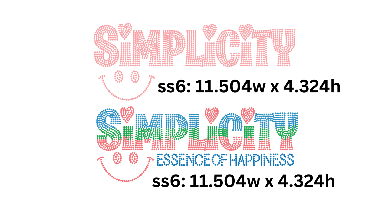 Simplicity Rhinestone Template