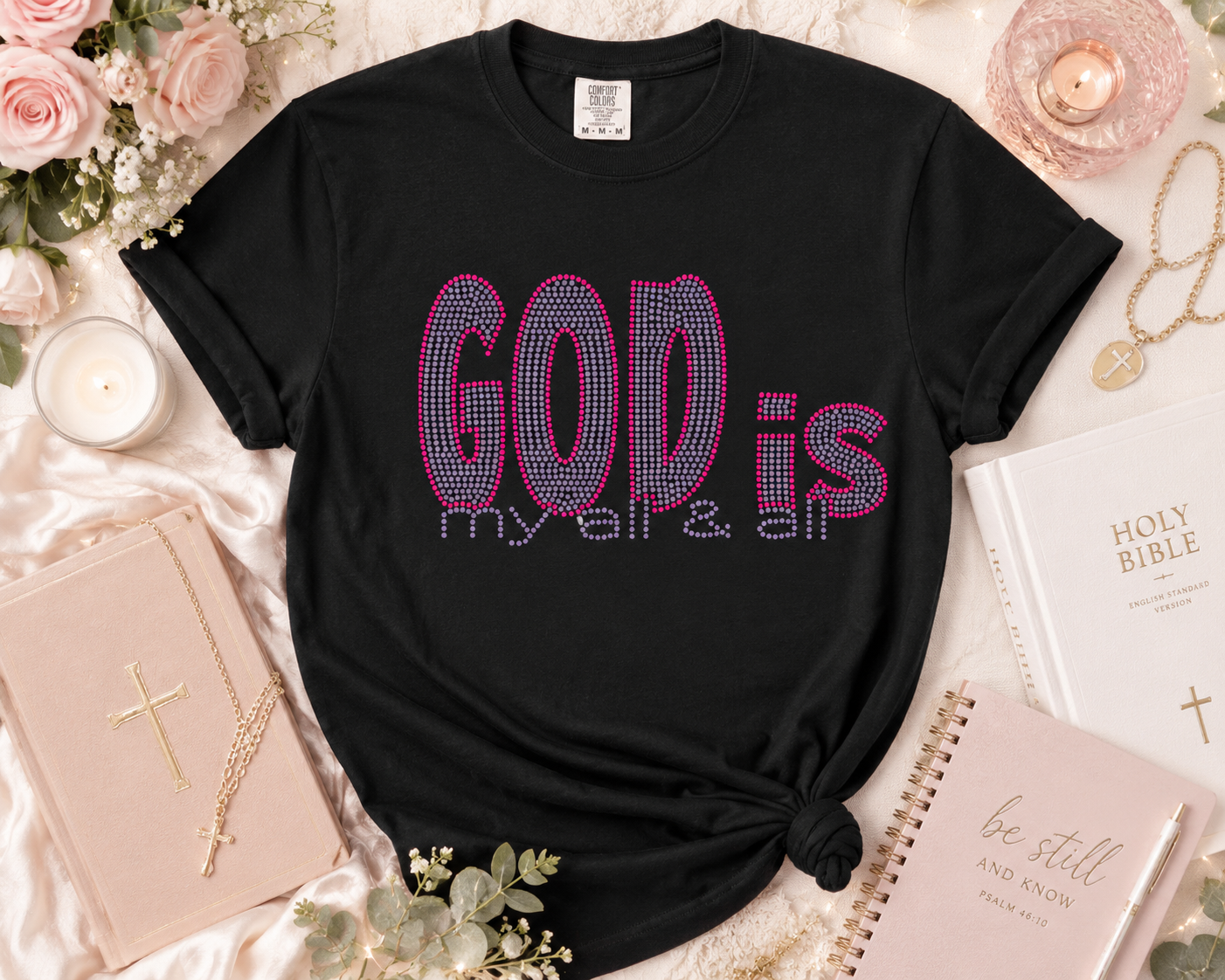 Christian Rhinestone Design Template | God Is My All in All Digital Download