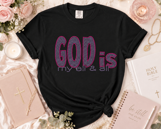 Christian Rhinestone Design Template | God Is My All in All Digital Download
