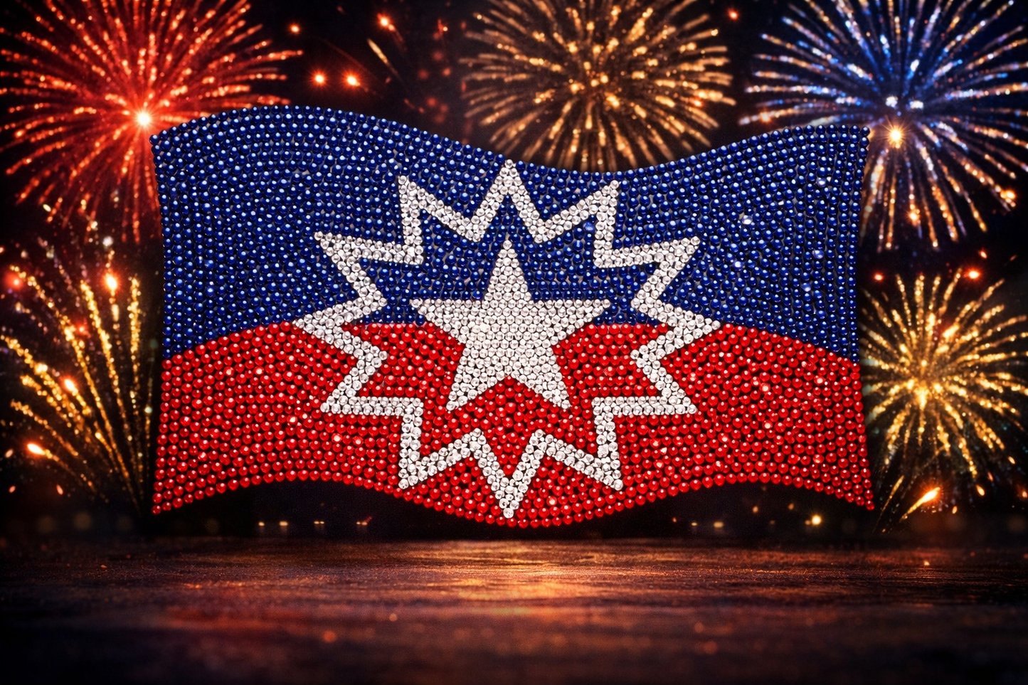Juneteenth Rhinestone Flag Template (Digital Download)